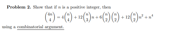 Solved Problem 2. Show that if n is a positive integer, then | Chegg.com
