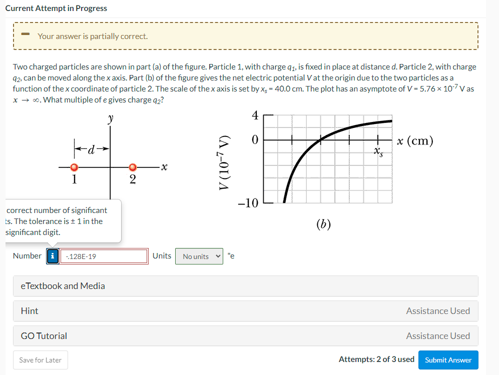 Solved Two Charged Particles Are Shown In Part (a) Of The | Chegg.com