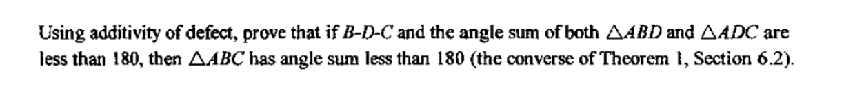 Solved Using additivity of defect, prove that if B-D-C and | Chegg.com