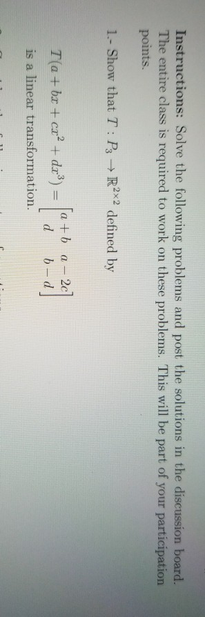Solved Instructions: Solve the following problems and post | Chegg.com