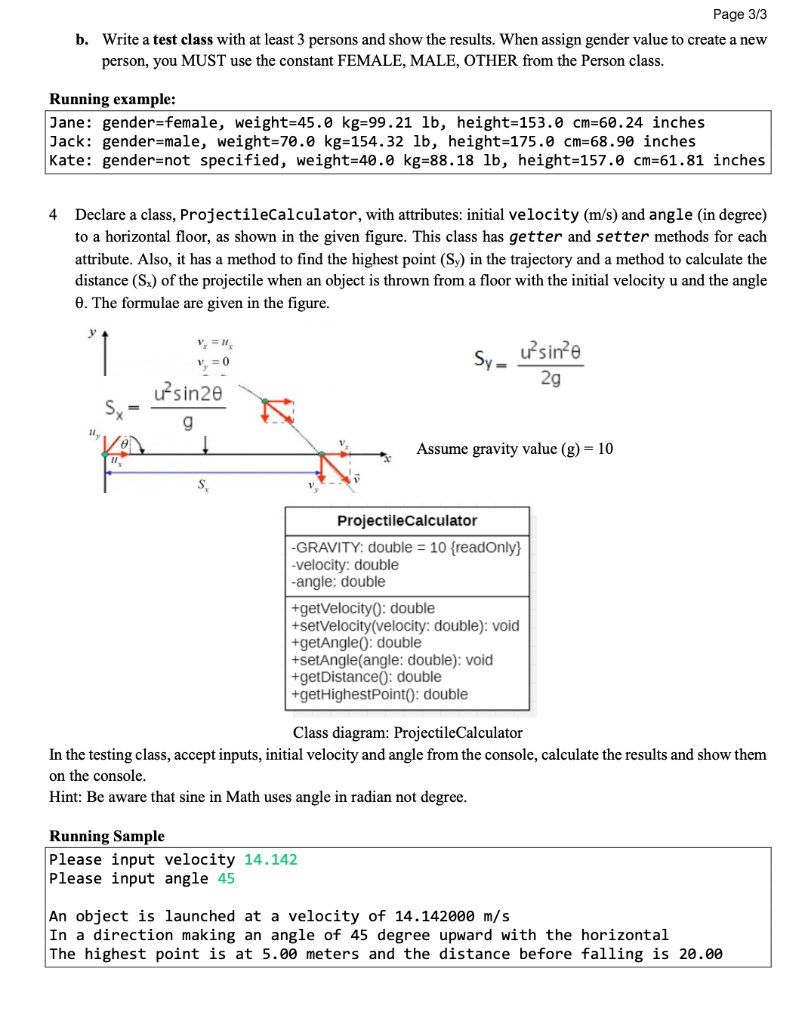 Solved Goals: To be able to write a simple class with proper | Chegg.com