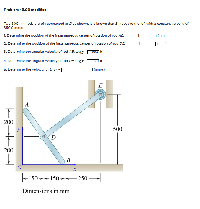 Solved Problem 15.96 modliled Two 500−mm rods are | Chegg.com