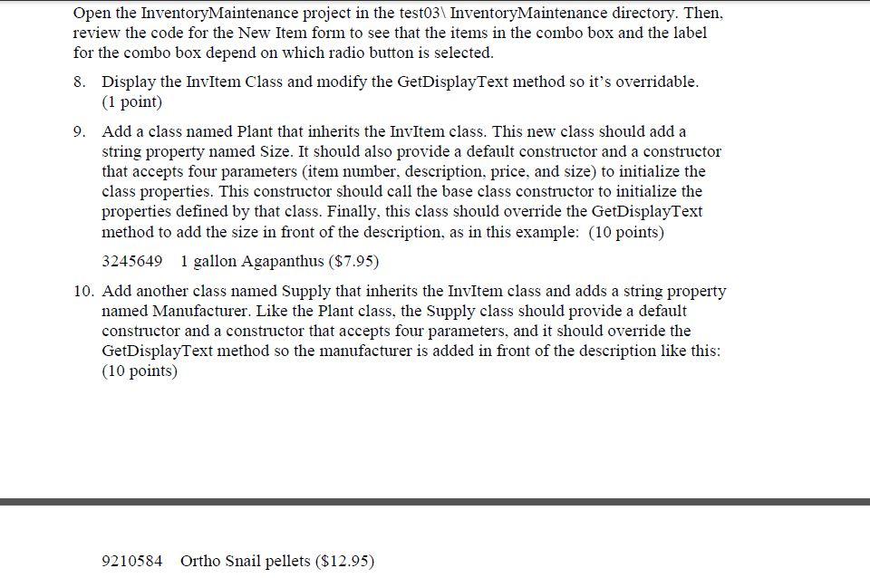 Solved In this exercise, you'll add two classes to the | Chegg.com