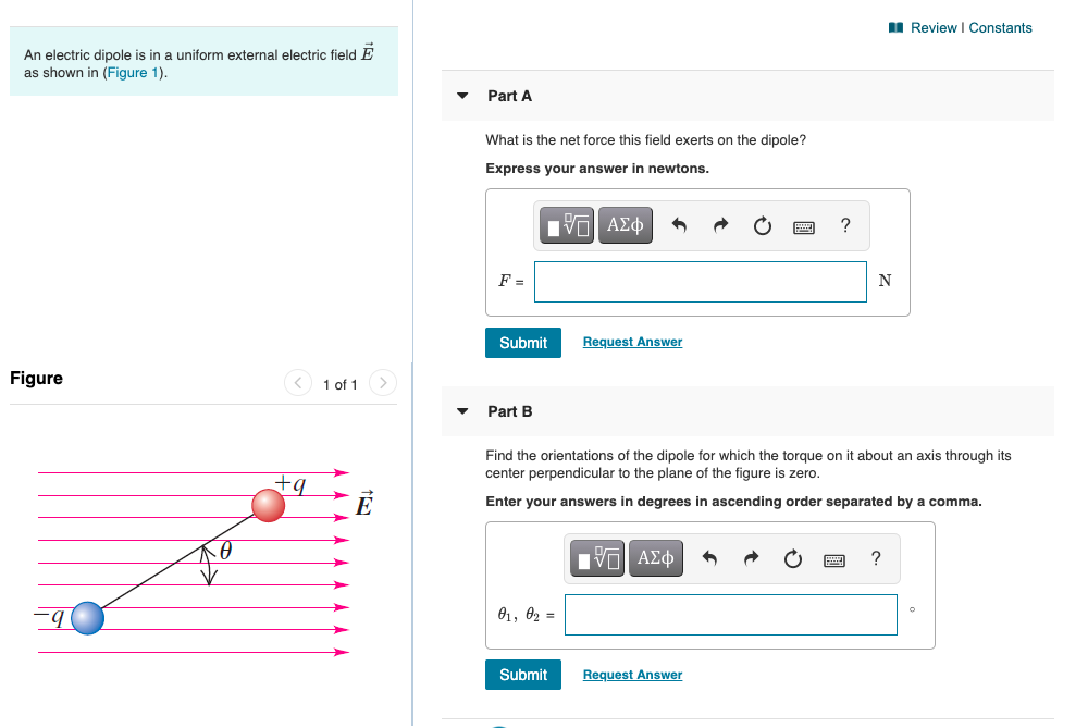 solved-a-review-constants-an-electric-dipole-is-in-a-chegg