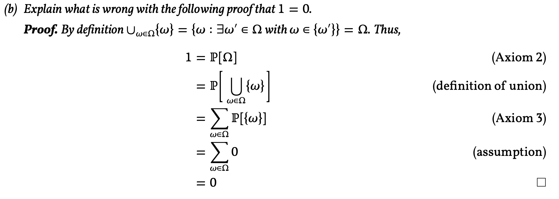 Solved Explain what is wrong with the following proof that | Chegg.com