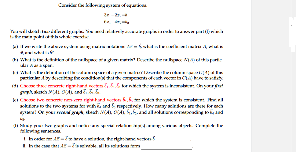 Solved Consider the following system of equations. | Chegg.com