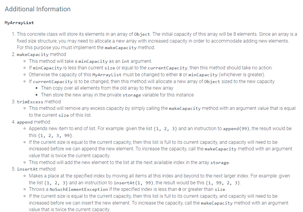 Solved Please Use JAVA Solve For Files MyArrayList.java | Chegg.com