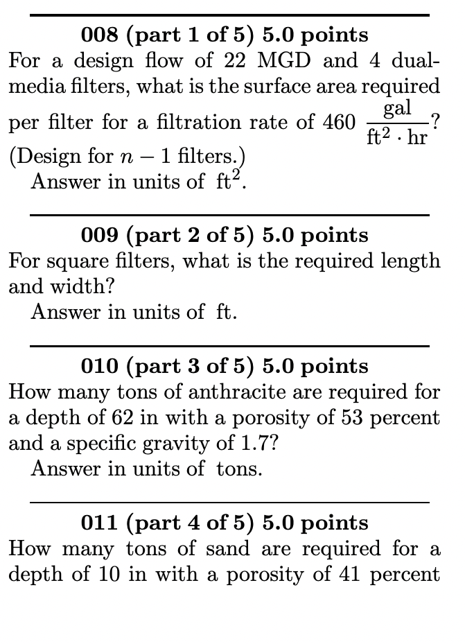 Solved and specific gravity \( ? \) Answer units | Chegg.com