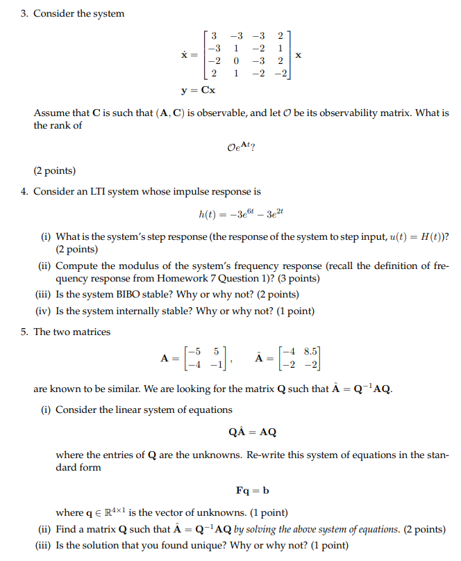 3 Consider The System 3 3 1 X 3 2 2 1 3 2 Chegg Com