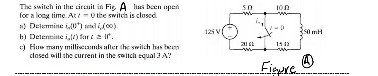 Solved 512 10 12 w + = 0 The switch in the circuit in Fig. A | Chegg.com
