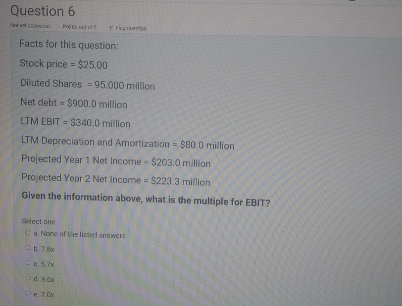 Solved Question 5 Not yet answered Points out of 1 p Flag | Chegg.com