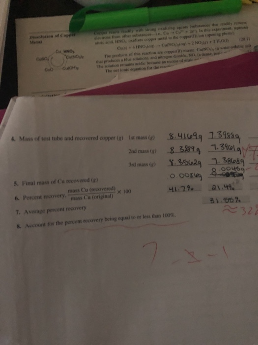 experiment 28 chemistry of copper pre lab