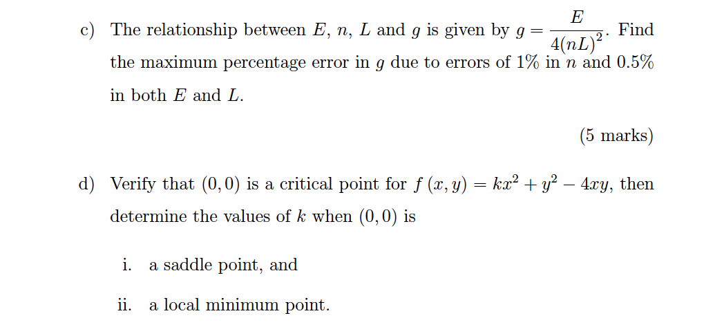 Solved 2 E C The Relationship Between E N L And G Is Chegg Com