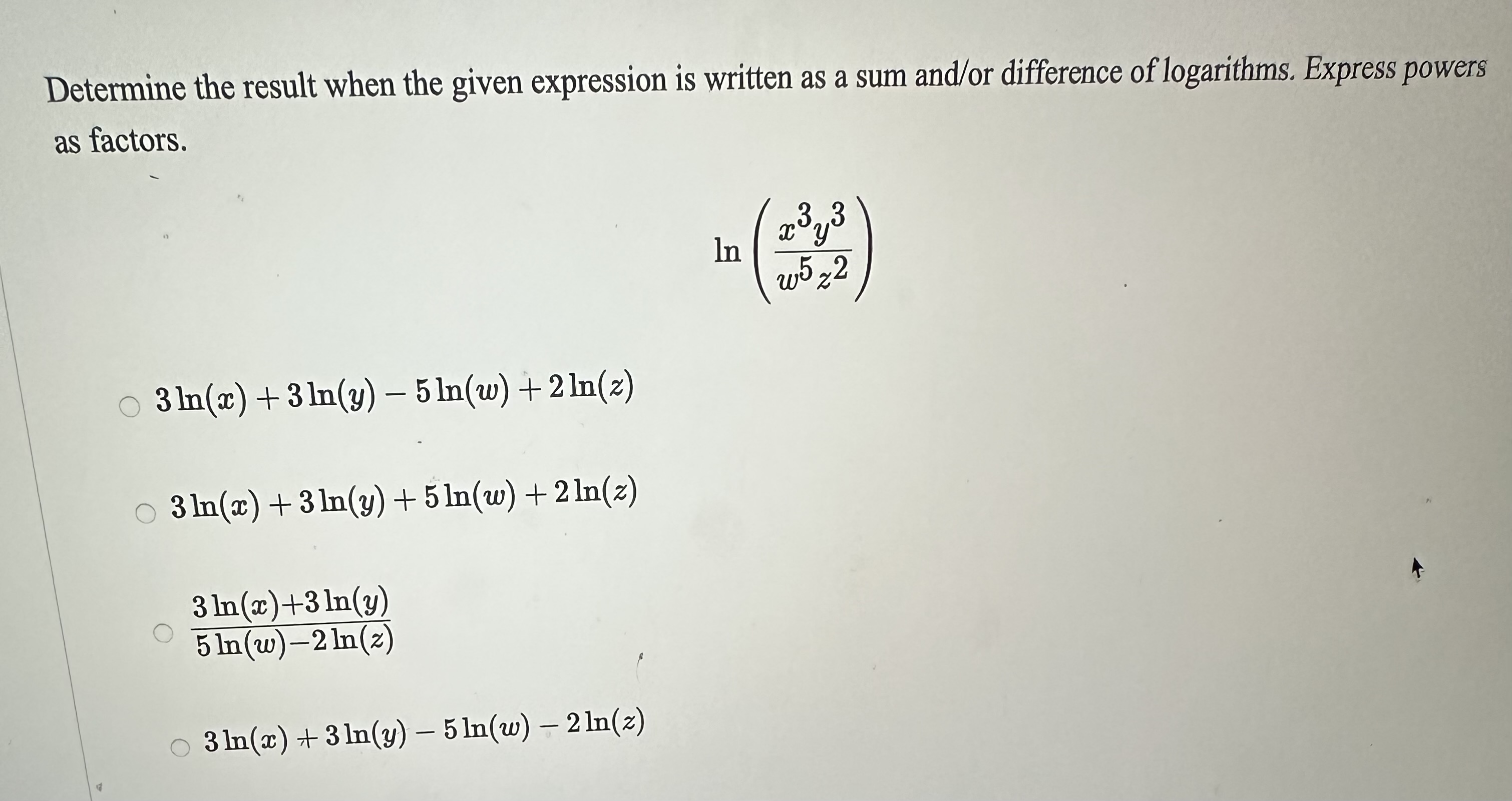 Solved Determine The Result When The Given Expression Is 