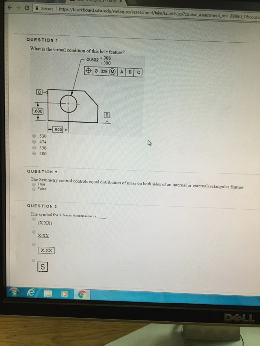 Solved What is the virtual condition of this hole feature? | Chegg.com