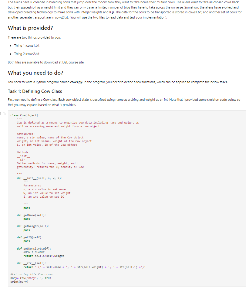 Solved The aliens have succeeded in breeding cows that jump | Chegg.com