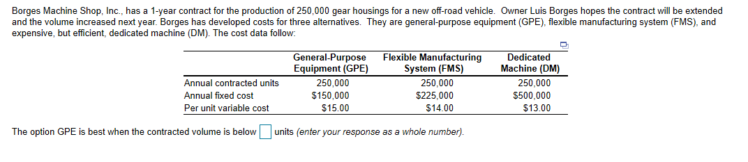 Solved Borges Machine Shop, Inc., has a 1-year contract for | Chegg.com