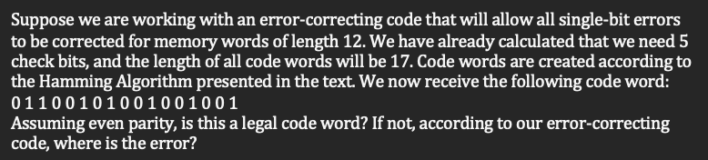 Solved Suppose we are working with an error-correcting code | Chegg.com