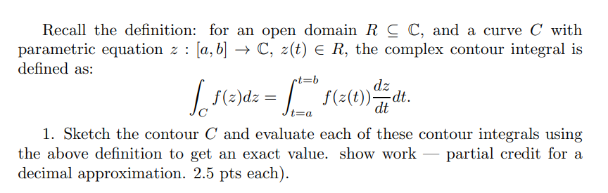 Cc Parametric Equations Solved Recall The Definition: For An Open