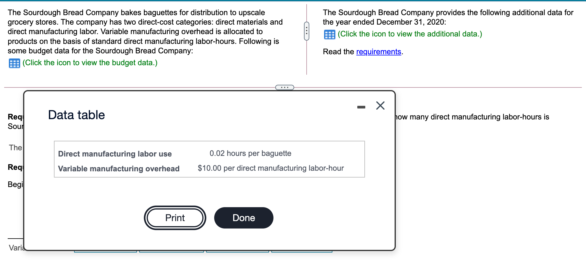 Solved The Sourdough Bread Company bakes baguettes for