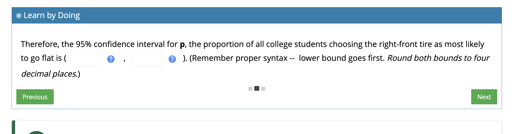 Solved EXAMPLE: Let's construct a 95% confidence interval | Chegg.com