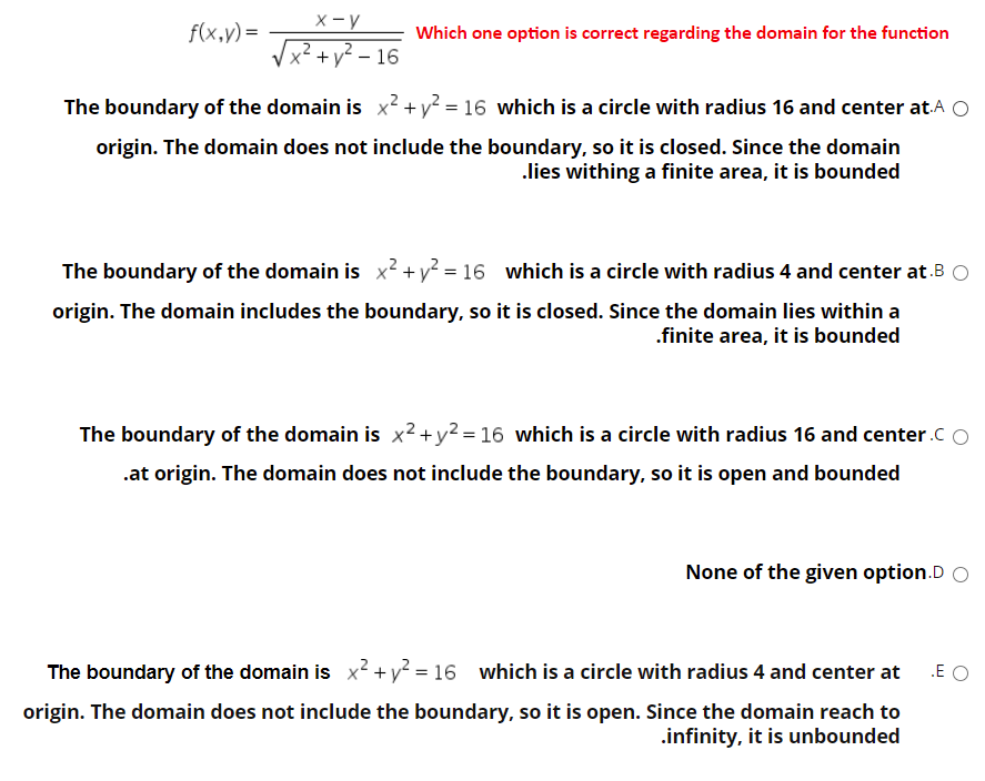 y = x2 - 10x   16 domain