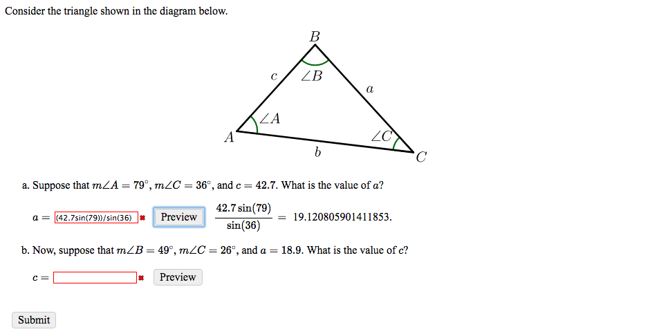 Solved Consider the triangle shown in the diagram below B ZB | Chegg.com