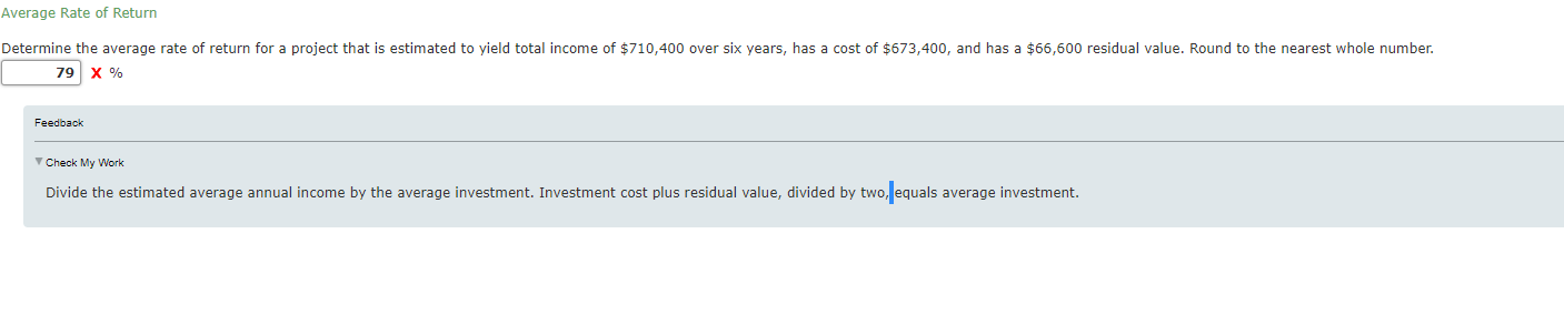 Solved Average Rate of Return Determine the average rate of | Chegg.com