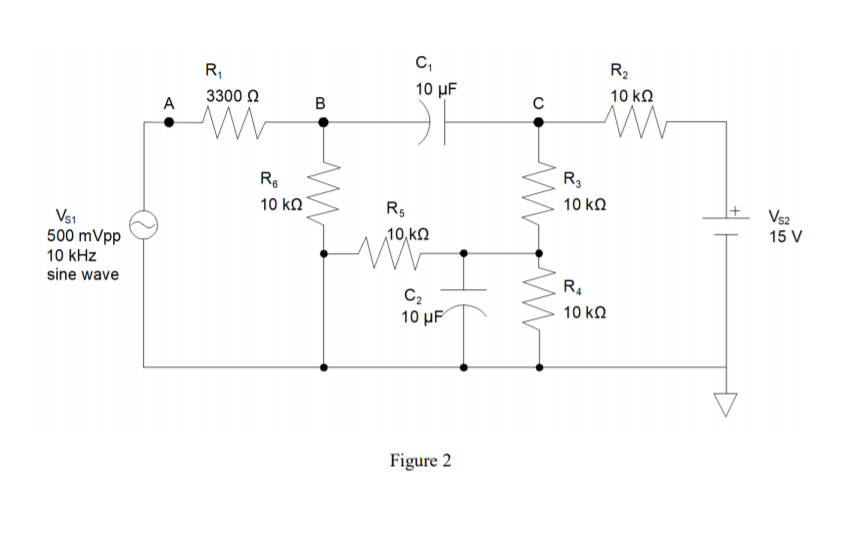 Solved Calculate The DC Voltage At Point B And C, Calculate | Chegg.com