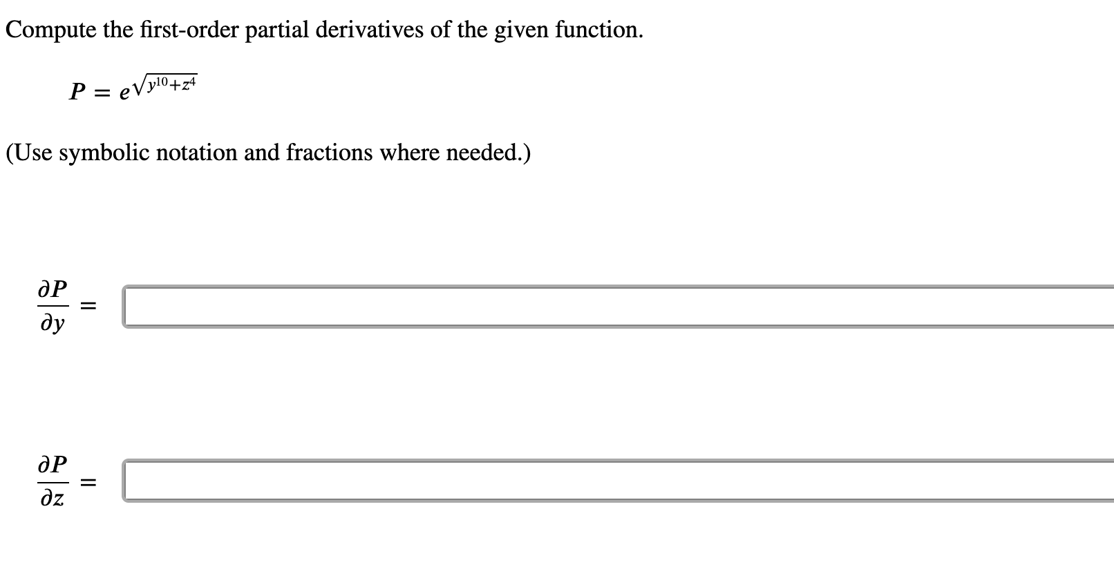 Solved Compute The First Order Partial Derivatives Of The 5827