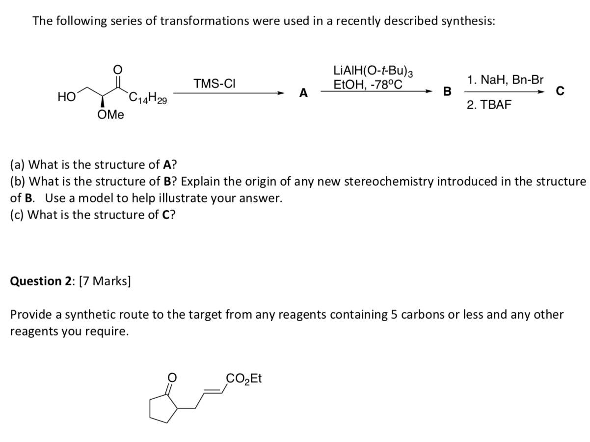 Solved The Following Series Of Transformations Were Used In | Chegg.com