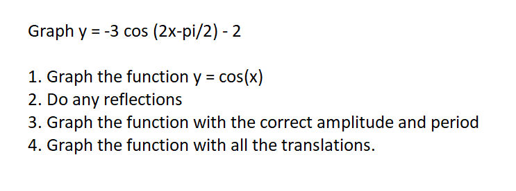 graph y cos pi 2 x