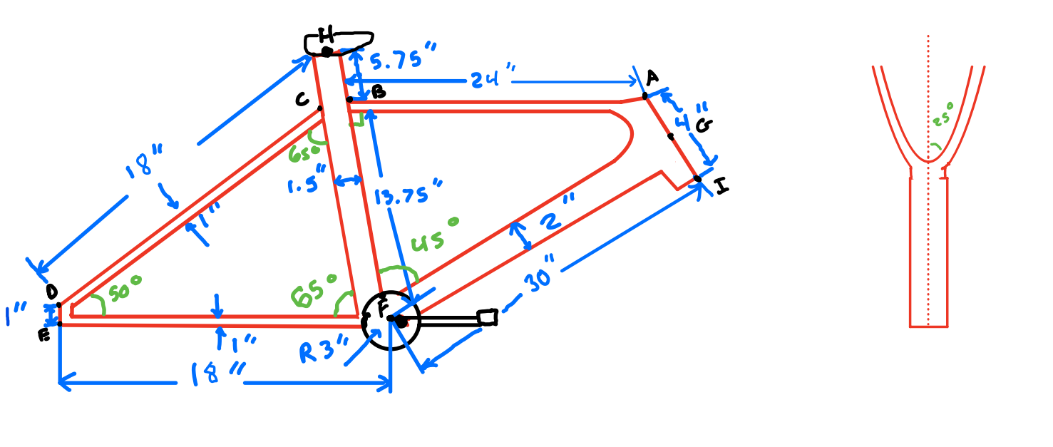 Solved Assuming the bicycle frame is a 3D truss system, draw