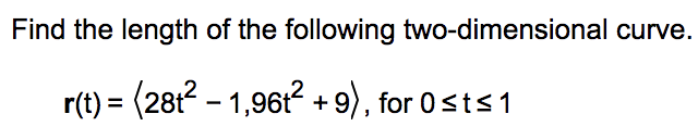 Solved Find the length of the following two-dimensional | Chegg.com