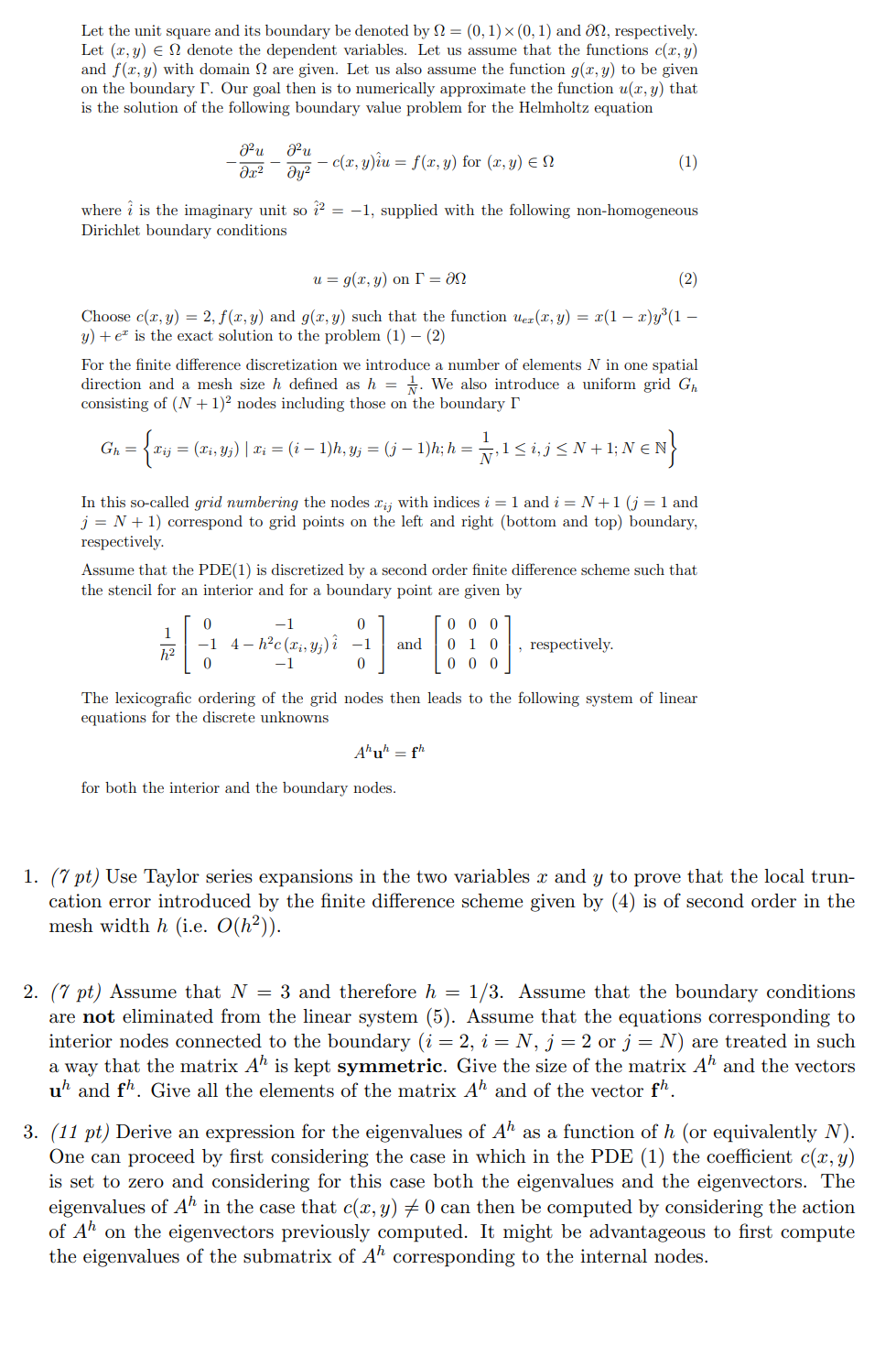 Let The Unit Square And Its Boundary Be Denoted By Chegg Com