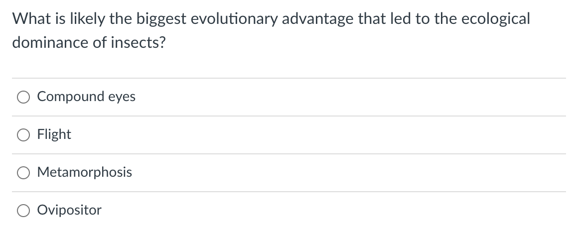 Solved What is likely the biggest evolutionary advantage | Chegg.com