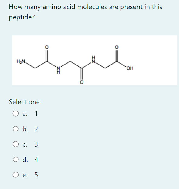 Solved How many amino acid molecules are present in this