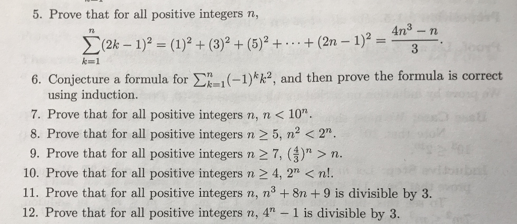 Solved 5 Prove That For All Positive Integers N 3 32 4467