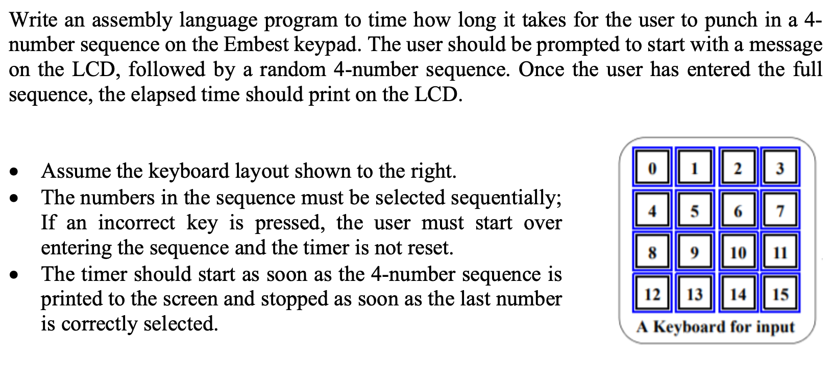 Write an assembly language program to time how long | Chegg.com
