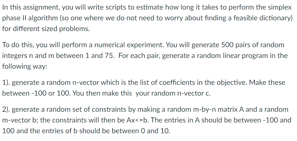 Solved In this assignment, you will write scripts to | Chegg.com