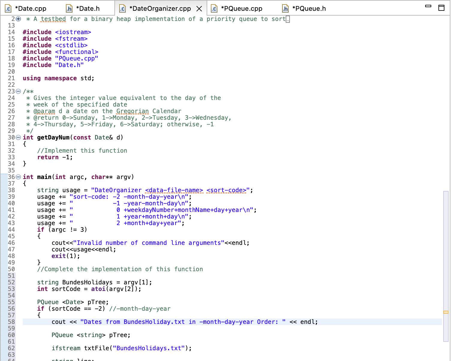 Solved I need help writing c++ code. I've been stuck for a | Chegg.com
