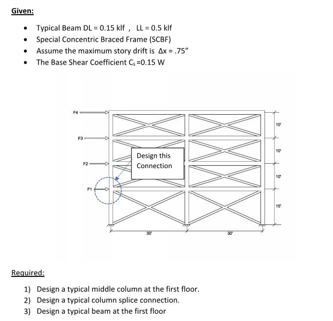 Given: • Typical Beam DL = 0.15 klf, LL = 0.5 kif • | Chegg.com