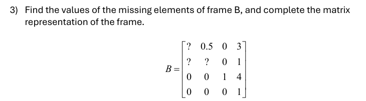 Solved Find the values of ﻿the missing elements of ﻿frame | Chegg.com