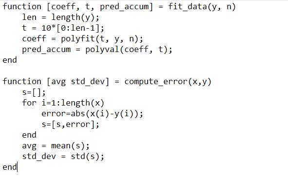 Program is Matlab Problem 3. best_fit function Code | Chegg.com