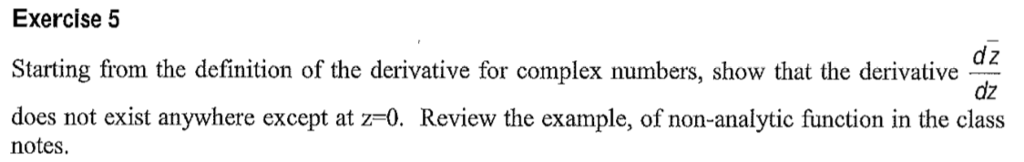 Solved Exercise 5 Starting from the definition of the | Chegg.com