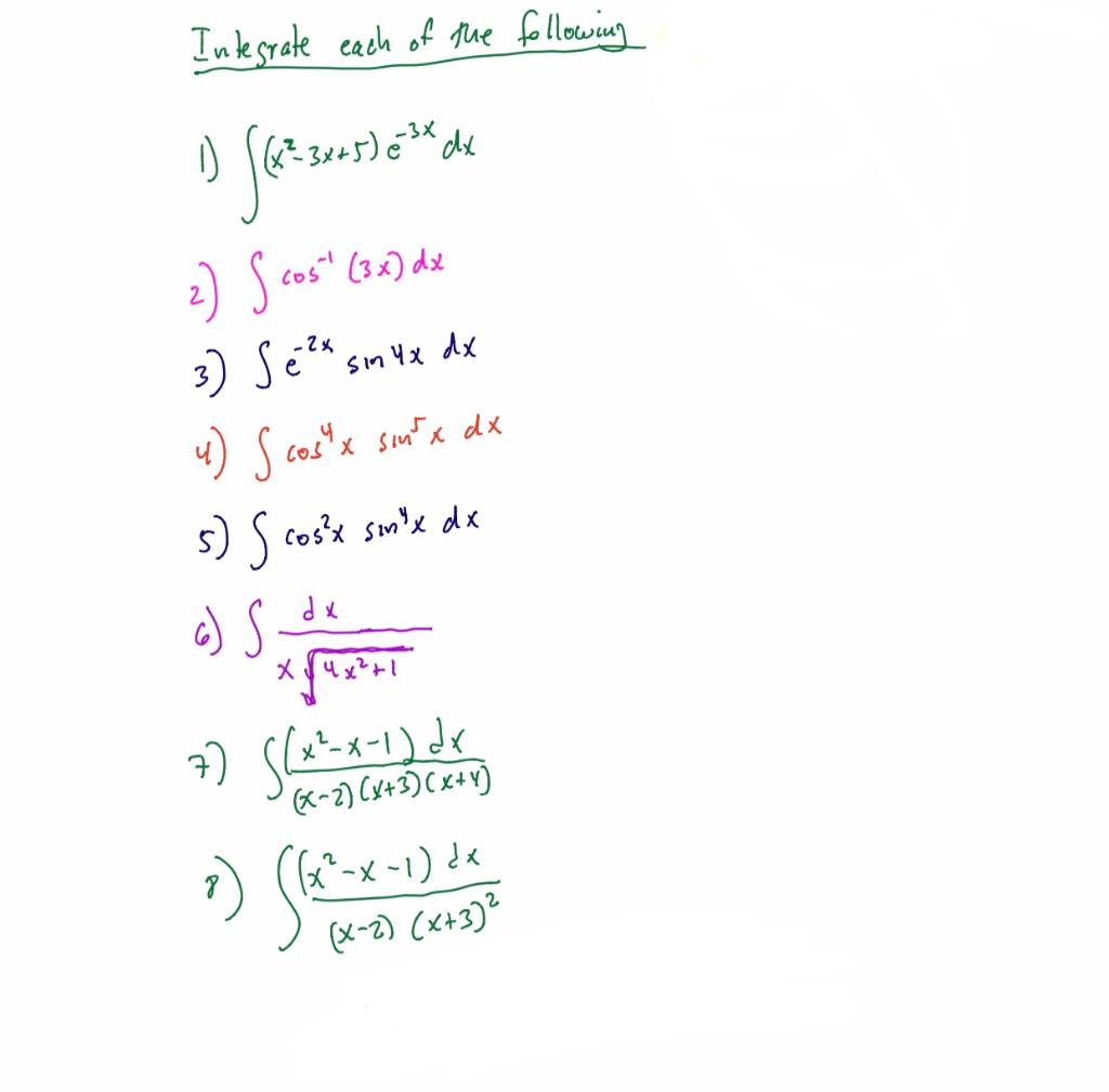 integration of 1 3 5 cos x dx