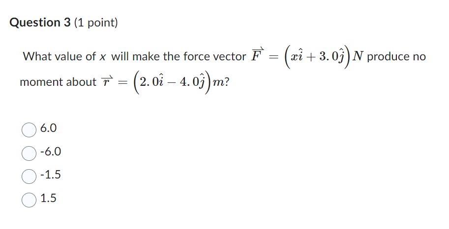 Solved Question 3 (1 ﻿point)What value of x ﻿will make the | Chegg.com