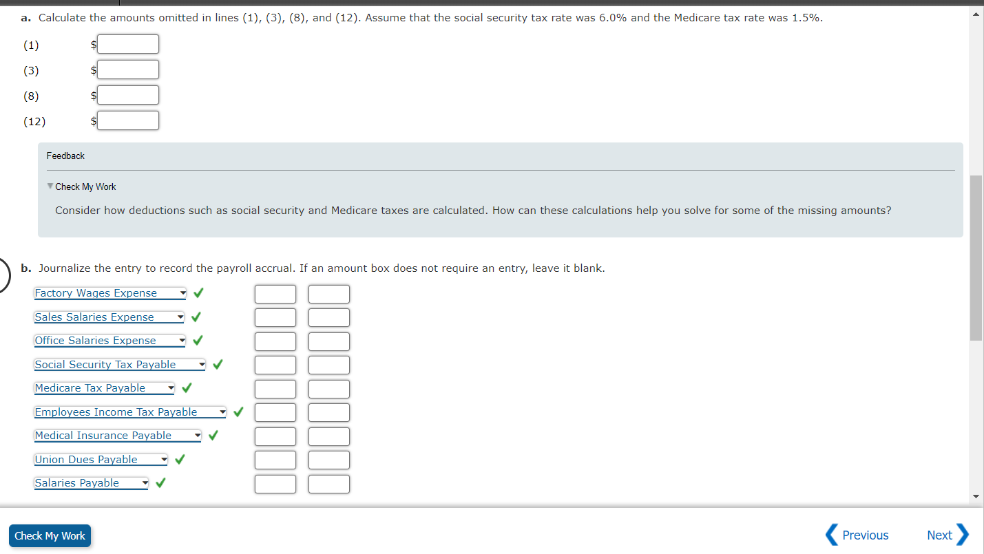 Solved Summary Payroll Data In The Following Summary Of 