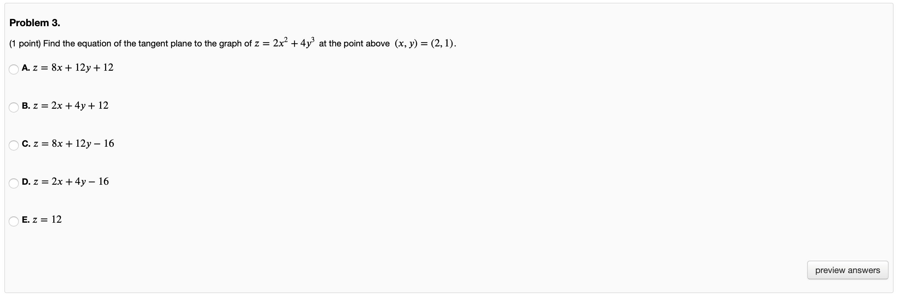 Solved Problem 3. (1 Point) Find The Equation Of The Tangent | Chegg.com