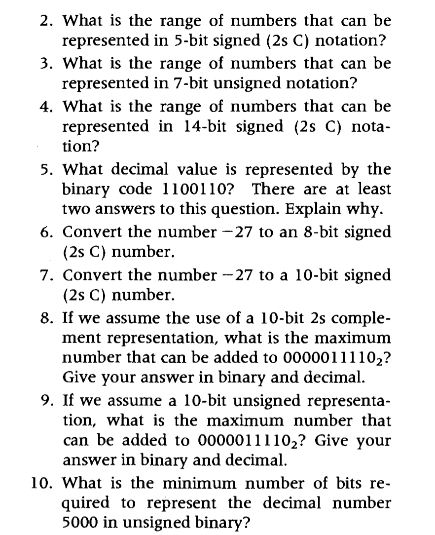 Solved 2. What is the range of numbers that can be | Chegg.com